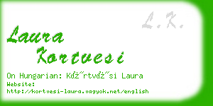 laura kortvesi business card